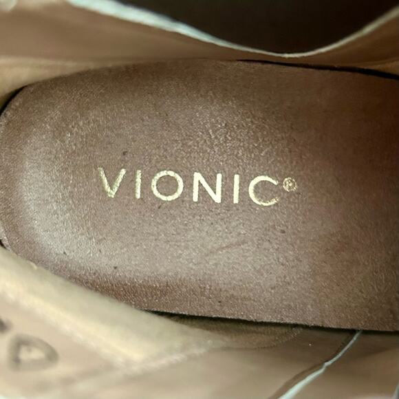 Vionic Paloma suede wedge bootie sz 9 gray beige - Picture 9 of 10